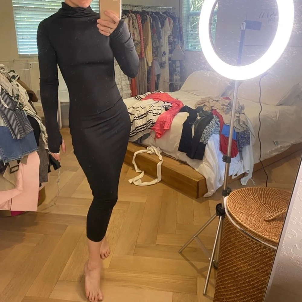 ❌ SOLD ❌ Sophisticated Black Turtleneck Dress - Picture 1 of 4